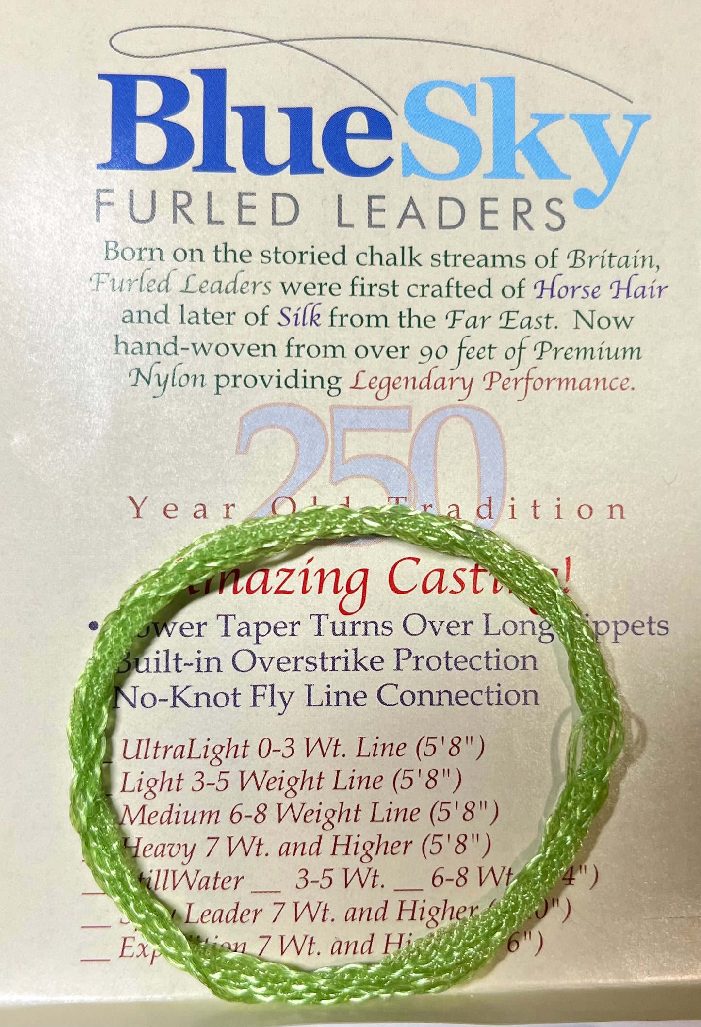 Light leader for 3-5 wt.